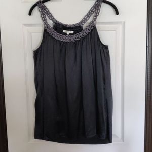 Matty M 100% silk black tank blouse Size S